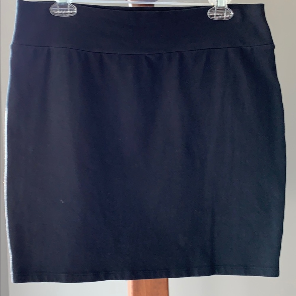 Wild Fable Black Soft Cotton Knit Bodycon Skirt LG